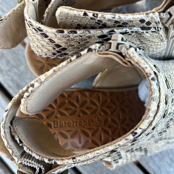 NWOT BareTraps Reining Faux Snakeskin Bootie Sandals Women’s size 8 - Picture 12 of 16